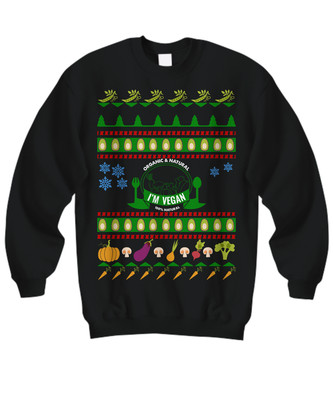 Vegan Vegetarian Ugly Christmas Sweater - Sweatshirt
