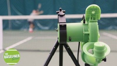 Baseliner Tennis Racquet Ball Machine W 24 Ball Feeder Brand New