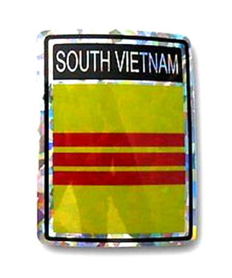 SOUTH VIETNAM PRISMATIC  REFLECTIVE FLAG STICKER DECAL  - NEW - FREE SHIPPING