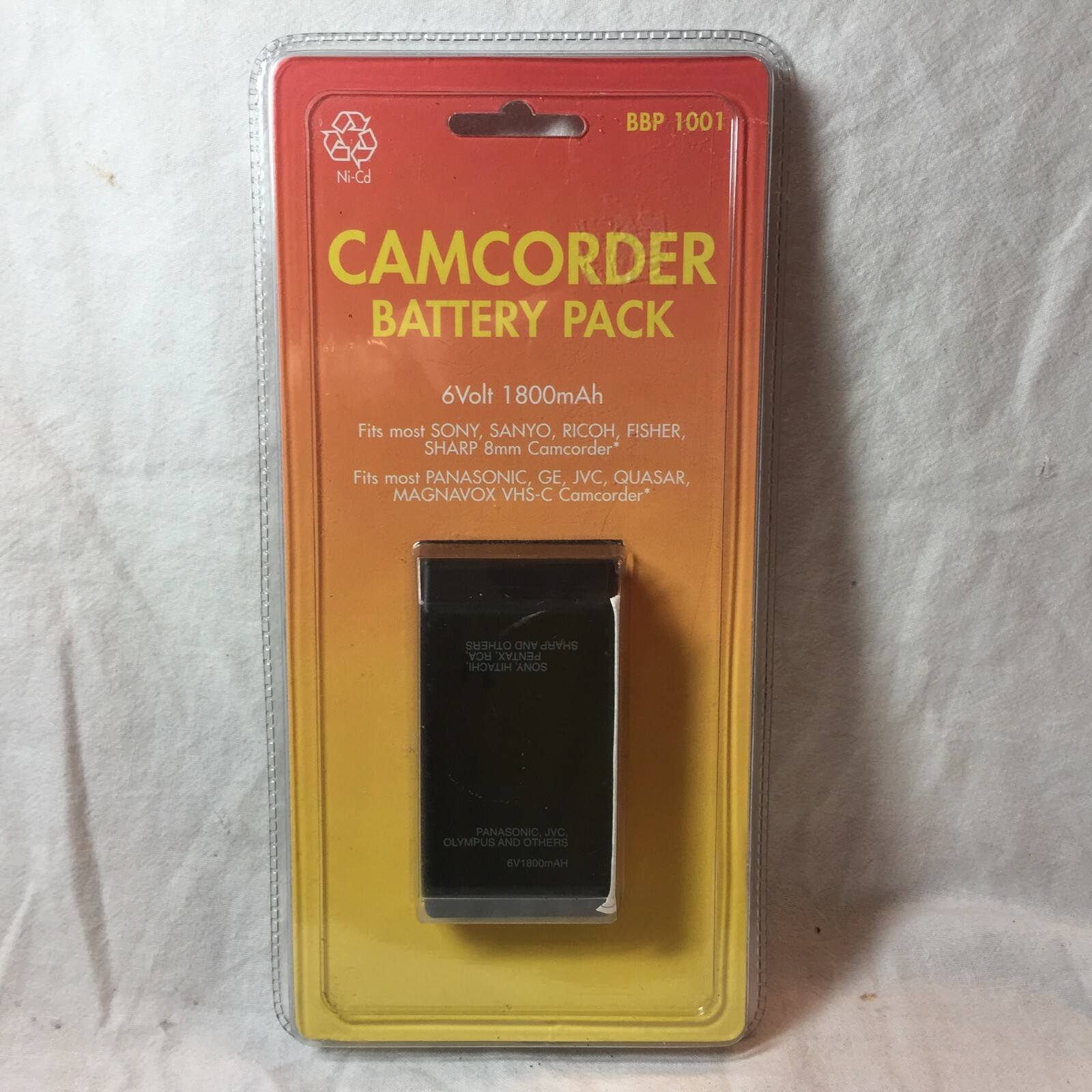 Battery Pack, 6volt 1800mah ... Bbp 1001
