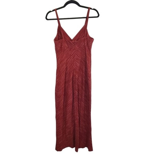 Old Navy Size 8 Vintage Y2K Linen Blend Red Maxi Dress - 第 2/9 張圖片