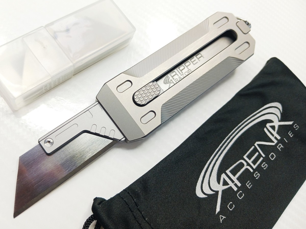 TC4 Titanium Retractable Utility Box Cutter Razor Blade Manual