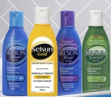 Selsun Blue Gold Green Deep Cleansing Replenishing Anti Dandruff Shampoo