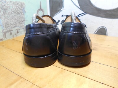 Cole Haan Black Leather Kiltie Tassel Loafers Men display picture 1