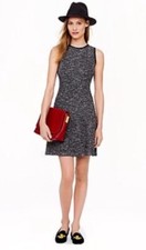 NWT J Crew Tweed Fit & Flare Dress Sz 4