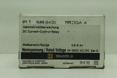 Square D DGA4 Class 8430 Gleichstromüberwachung 24-240V AC/DC ''Neu&OVP''