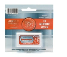 Merkur Double Edge Safety Razor Blades - 10 Ct. + Eyebrow Trimmer