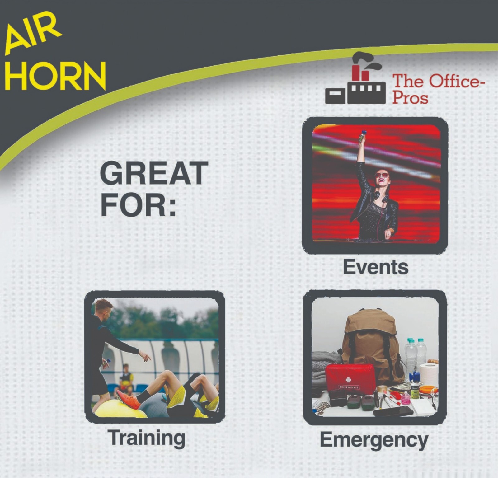 Hand Held Air Horn, Bear Deterrent, Marine Safety, Loud Warning Horn