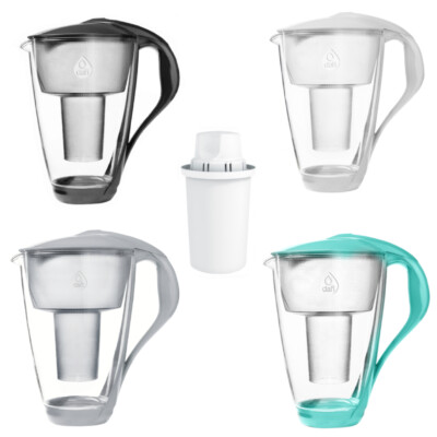 Glas Wasserfilter Dafi Crystal mit 1 Classic Filterkartusche - 4 Farben
