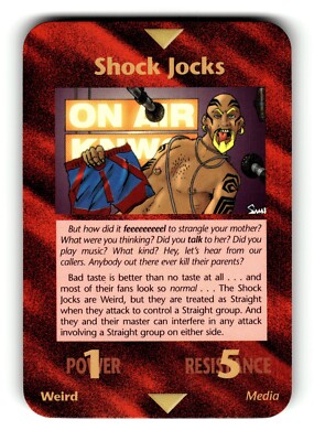 Shock Jocks Card INWO Illuminati New World Order Assassins Game 98