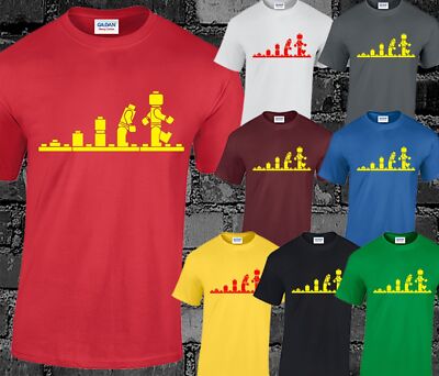 Bricks Evolution Herren T-Shirt lustig Retro Design Big Bang Theory Sheldon Cooper