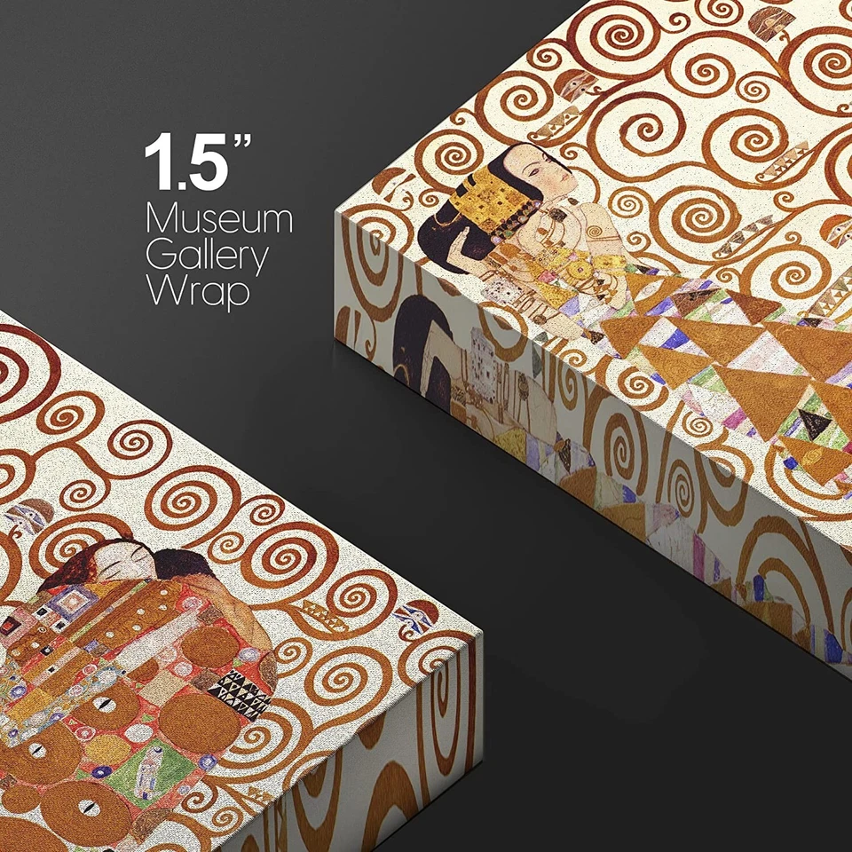 24"x36" Gustav Klimt Canvas Wall Art Print - Tree of Life - Image 4 of 4