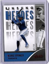 2021 Absolute Baseball George Springer Red Foil Unsung Heroes Insert UH-6 09/99