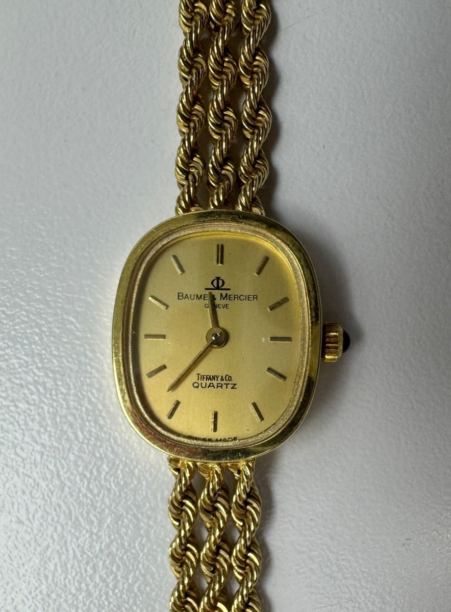 Tiffany & Co. ゴールドメッシュ手巻き時計 14K 1960's Tiffany & Co. Ladies Vintage Watch with Bracelet