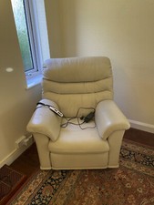 G Plan Malvern Elevate Electrically Operated Chair in Cream Leather