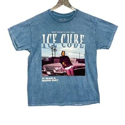 Ice Cube Tee Mens Large Blue It Was A Good Day Graphic West Coast Rap Hip Hop