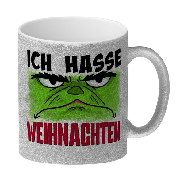 Ich Hasse Weihnachten Glitzer-Kaffeebecher-image