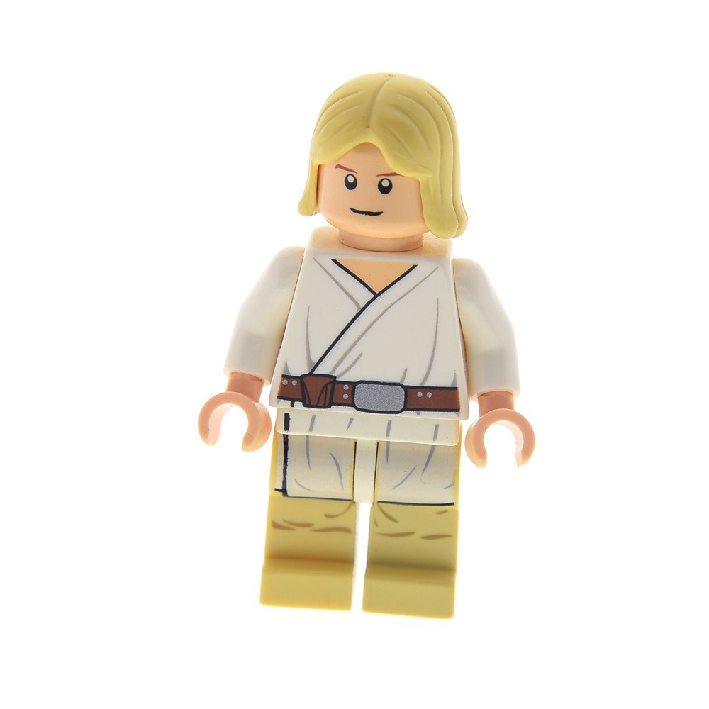 1x Lego Minifigure Star Wars Luke Skywalker White Hair Beige 8092 4530 SW0273