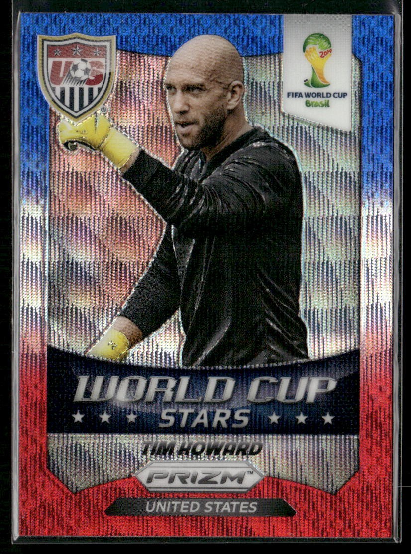 2014 Panini Prizm FIFA World Cup #42 Tim Howard Red White Blue Power Plaid