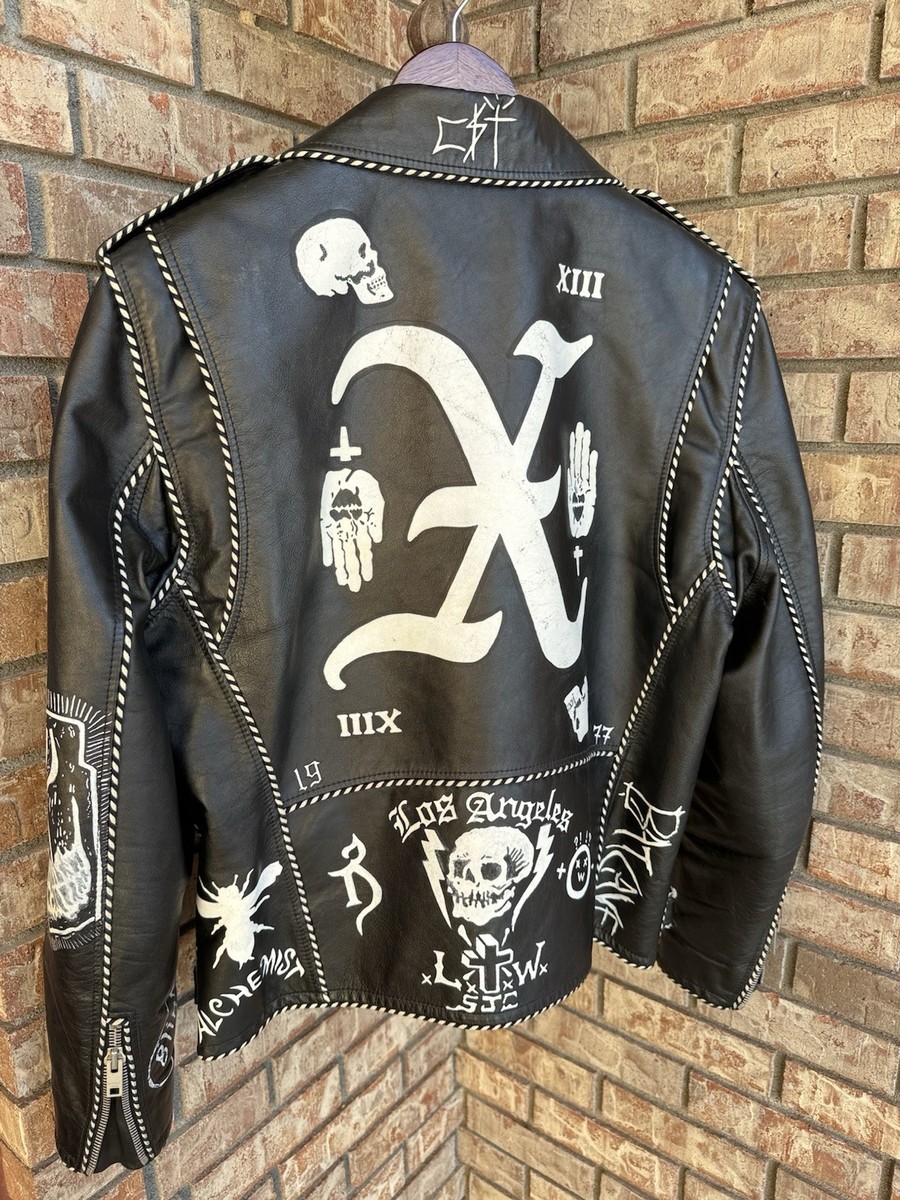 J*2様 ミリタリー　レザー切り替えジャケット　hedi slimane ARCHIVES / SAINT LAURENT BY HEDI SLIMANE MULTI-ZIP MOTORCYCLE