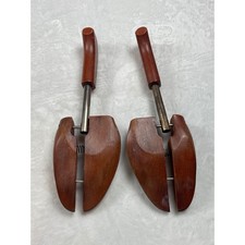 Rochester Shoe Tree Co Vintage Wood Shoe Stretchers Pair Split Toe Made in USA