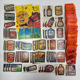 Wacky Packages Series 8 Lot 61 Card 33 Puzzle Pieces 33 Wax Wrappers 1974 Topps