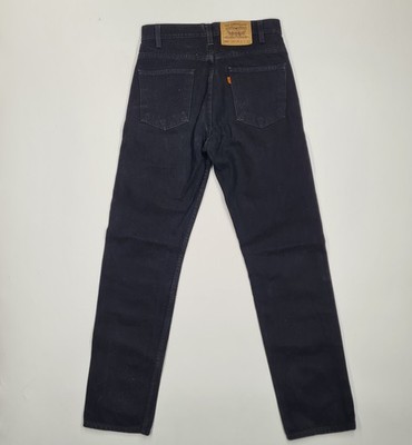 Vintage Levis 505 Orange Tab Black Jeans Made in USA S90 31x32 Regular Fit 505