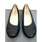 KURU 11 Black Leather Grace Ballet Flats Orthopedic Arch Support Comfort Shoes