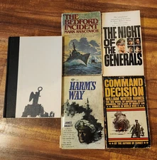 Lot of 5 vintage WW2 novels from the 1960s - Harm's Way + Bedford Incident etc
