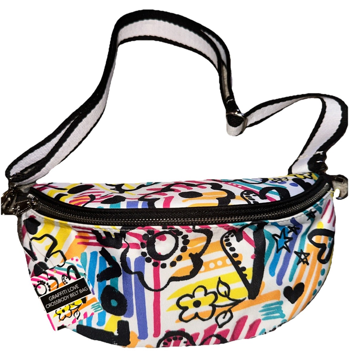Brighton Graffiti Love Crossbody Belt Bag Fanny Pack Waist Bag