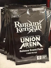 Union Arena TCG - Rurouni Kenshin - 15 Release Event Packs Bandai - SEALED NEW