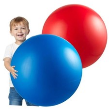 Jumbo 18-Inch Playground Balls 2 Pack, Red Blue - Giant Large Inflatable
