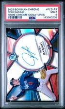 2025 BOWMAN CHROME PRIME CHROME SIGNATURES #PCS-RS ROKI SASAKI 42/50 PSA 9