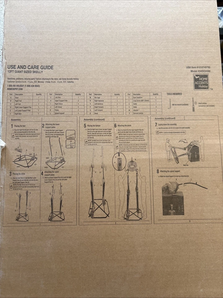 Skelly Esqueleto Tumba Huesos 12 Pies LCD Ojos Halloween Decoración con Luces LED Foto 4 de 4