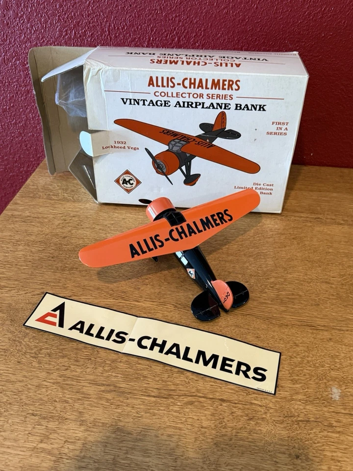 RARE Liberty Classics Ltd Edition Allis-Chalmers 1932 Lockheed Vega Diecast Bank - Image 4 of 4