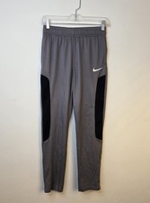 Nike Sweatpants Youth XL Black Gray Dri-Fit Running Comfort Boys Slim