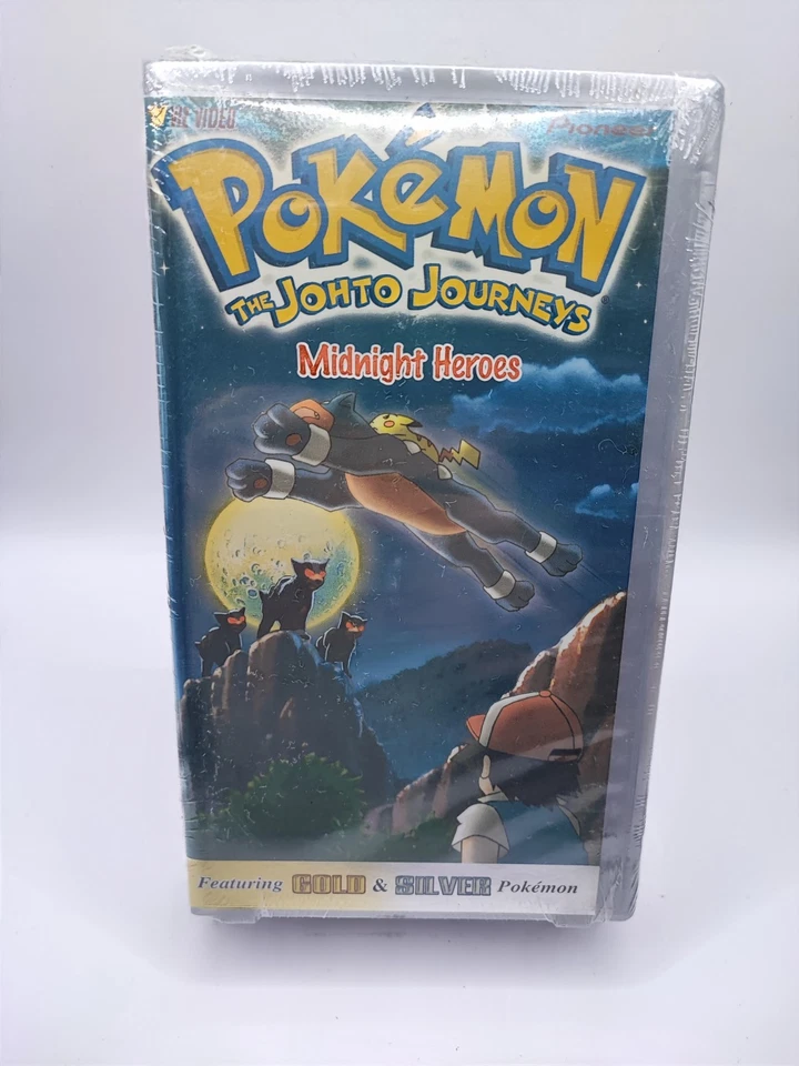 Pokemon The Johto Journeys Midnight Heroes Pioneer VHS Kassette Englisch ✅ SEALD