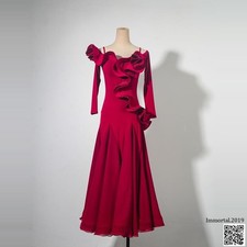 Latin Ballroom Competitio  n Dance Dress Modern Waltz Tango Standard Dress Y095