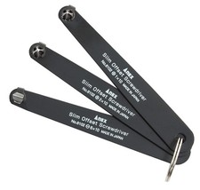 Ultra Low Profile Offset Screwdriver Set 3 Piece, 90 Degree Straight Slim Pla...