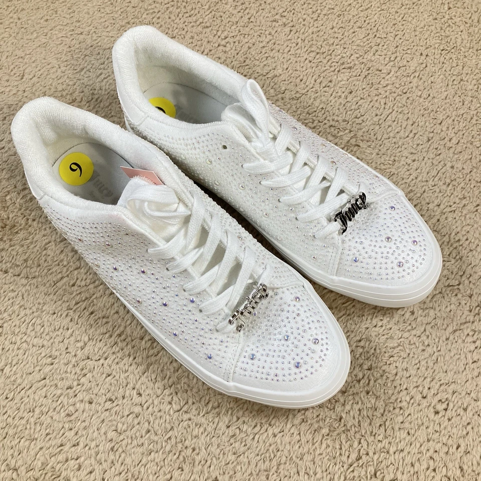 Tênis JUICY COUTURE Feminino Tamanho 9 Alanis B Frisado Metal Stud Branco - Imagem 2 de 4
