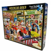 White Mountain American Diner 1000 Piece Puzzle NEW