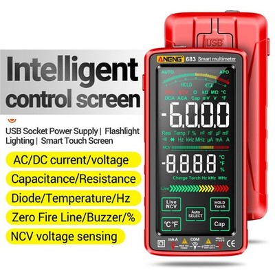 683 Digital Multimeter 6000 Counts wiederaufladbar hochgenau Messgerät für