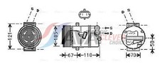 Kompressor Klimaanlage AVA Clever Choice OLAK494 für OPEL ASTRA GTC A04 L70 CDTI