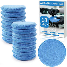 18 Pack Car Wax Applicator Pad 5 Inch, Foam Microfiber Applicator Pad for Car Bu