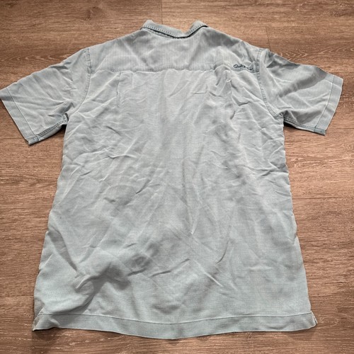 Camisa Quiksilver Para Hombre Mediana Azul Abotonada Campamento Comodidad Tropical Costal Adulto - Imagen 8 de 11