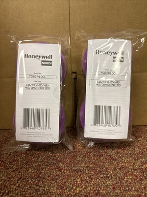 #ad 🔥 2 PAIRS Honeywell NORTH 7583P100L OV AG Respirator Cartridge amp; P100 Filter $39.99