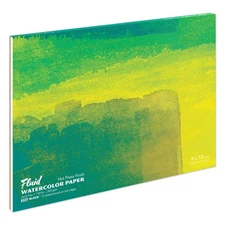 Fluid Artist Watercolor Paper Block, 9 x 12 inches, 15 White Sh Kitchen