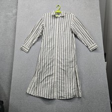 Old Navy Women Dress M White Striped Shirt Dress Shirt Dress Casual Button