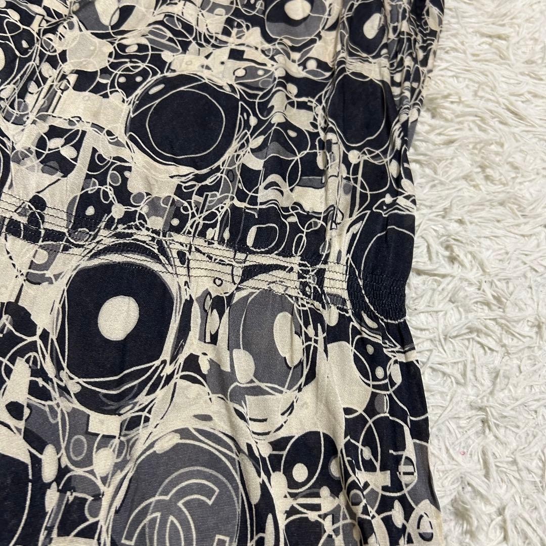 CHANEL 08P CC Logo Bubble Coco Silk Swim Dress Camisole Black White 36 S thumbnail 7