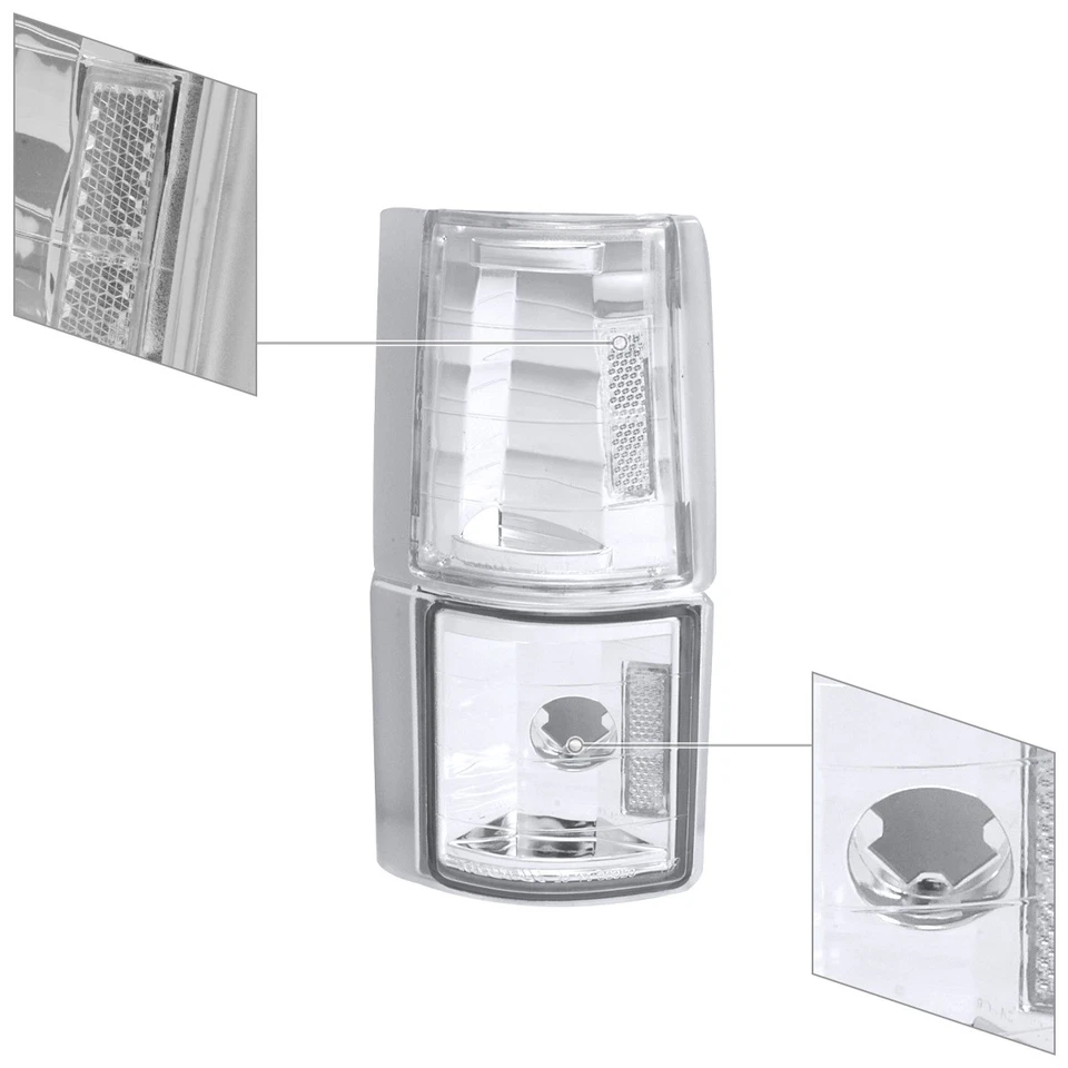 Corner Lights Fits 1994-1998 GMC Yukon Sierra C/K C10 Clear Turn Signal Lamp 4PC Foto 4 de 4